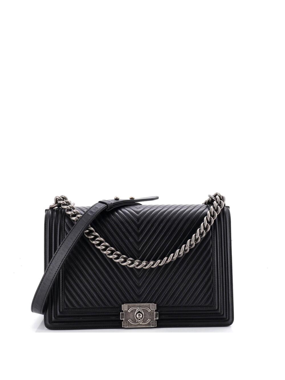 Chanel Boy Flap Bag Chevron Calfskin #269257C38B